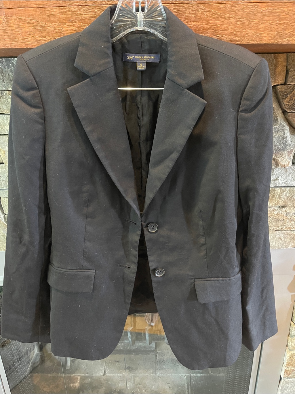 Brooks Brothers Black Two-Button Womenâs Blazer